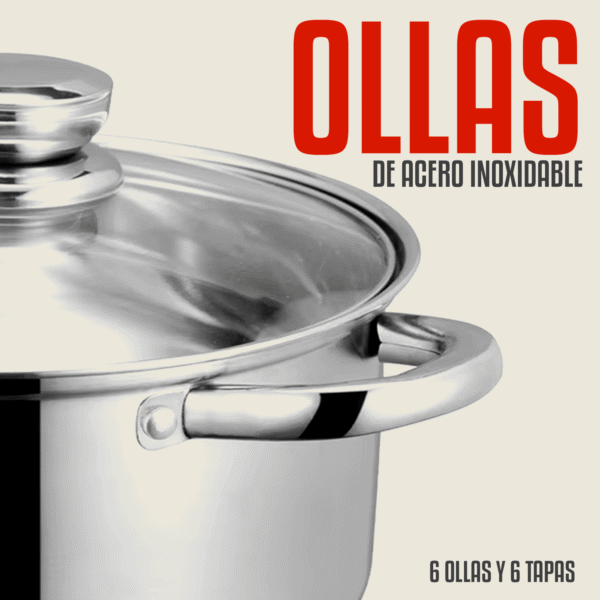 Juego de Ollas Profesional - 12 Piezas