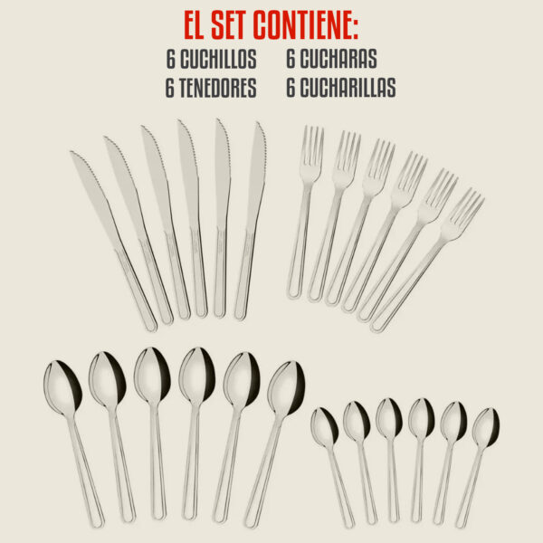 Set de Cubiertos Tramontina - Buzios (24 piezas)