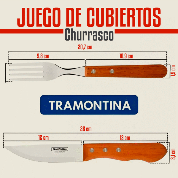 Juego de Cubiertos Tramontina Churrasco - 24 Piezas