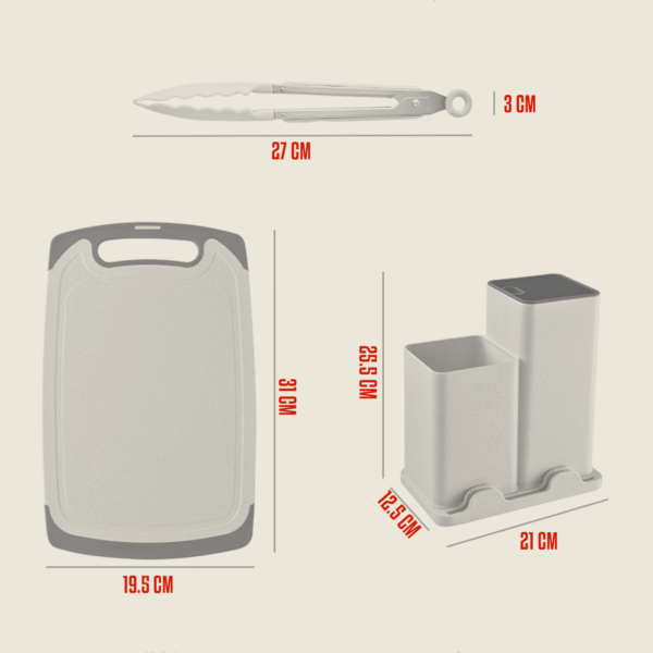 Set de Utensilios de Cocina - 19 Piezas de Silicona y Madera