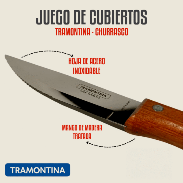 Juego de Cubiertos Tramontina Churrasco - 24 Piezas