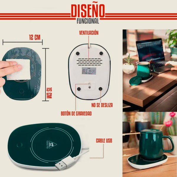 Taza con Calentador Eléctrico Inteligente