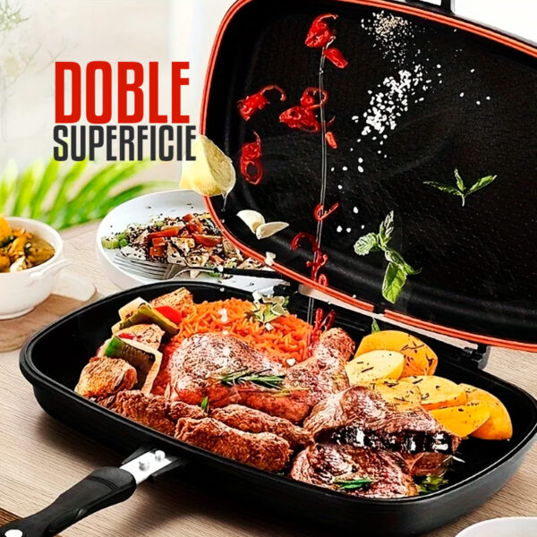 Sartén Doble de 36cm tipo Flip