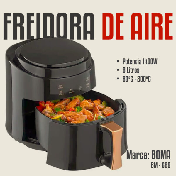Freidora de Aire BOMA - 8 Litros