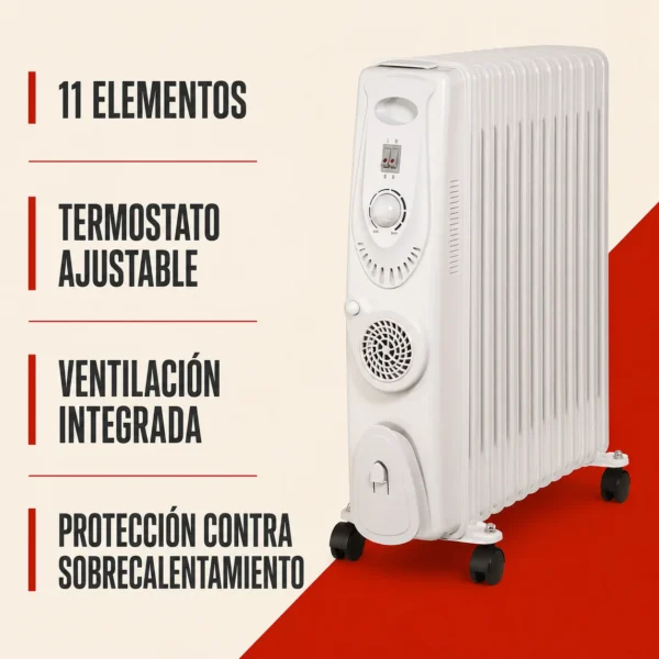 Radiador de Aceite Eléctrico CIMAC 2300 W – 11 Elementos
