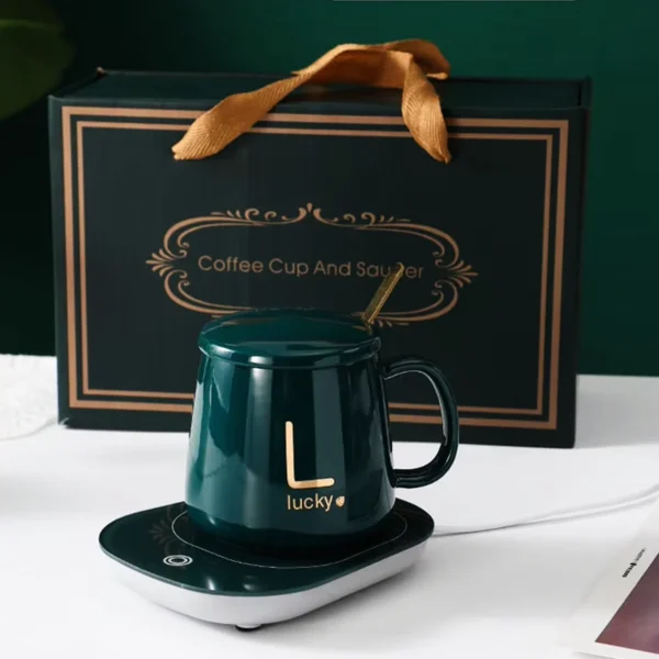 Taza de Cerámica con Calentador Eléctrico 55 °C – 350 ml