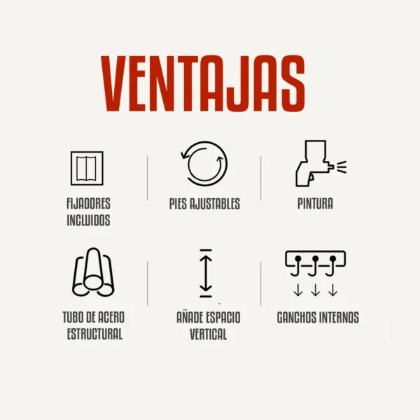 05-ventajas Organizador de Baño sobre Inodoro o Lavarropas – 3 Estantes