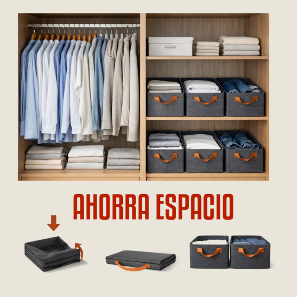 Organizador de ropa XL plegable con manija - 1 unidad
