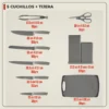 Set de Utensilios de Cocina de Silicona con Cuchillos y Soporte – 19 Piezas