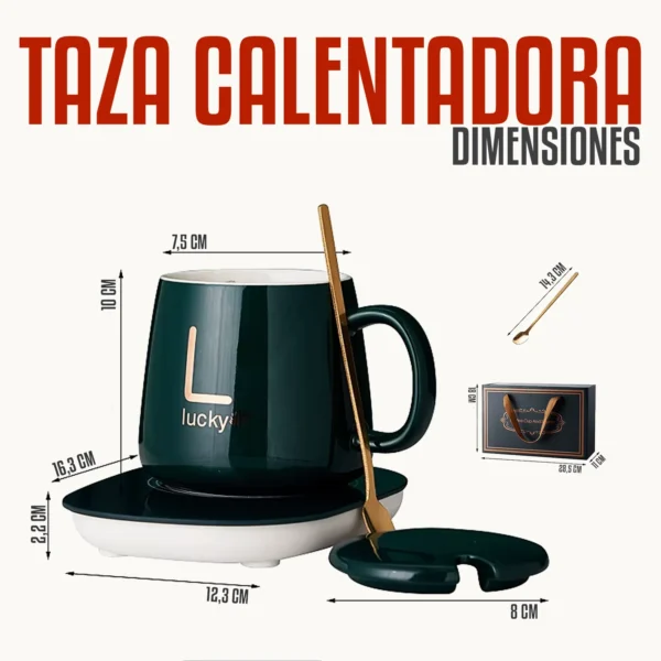 Taza de Cerámica con Calentador Eléctrico 55 °C – 350 ml