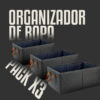 Organizador de ropa XL plegable con manija - Pack x3