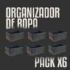 Organizador de ropa XL plegable con manija - Pack x6